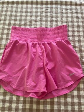 Nike Hot Pink High-Waist Athletic Shorts